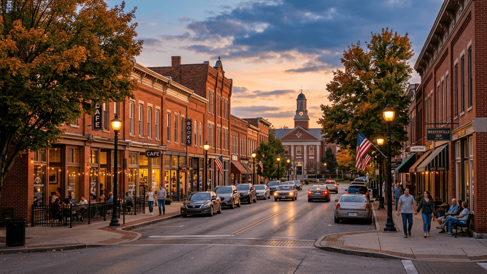 Westerville cityscape