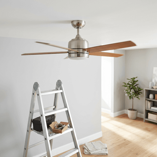 Electric Medic professional performing Ceiling Fan Installation for customer in Columbus OH