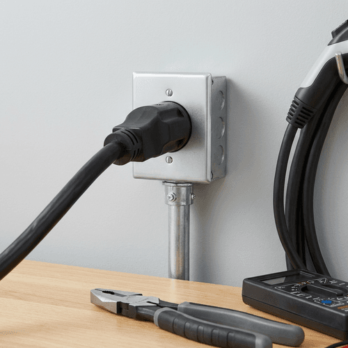 Electric Medic professional performing 240V Outlet Installation for customer in Columbus OH