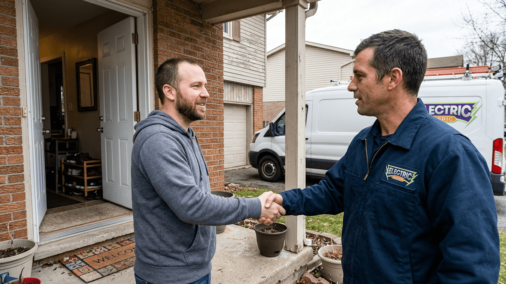 Electric Medic professional performing Electrician Services for customer in Dublin