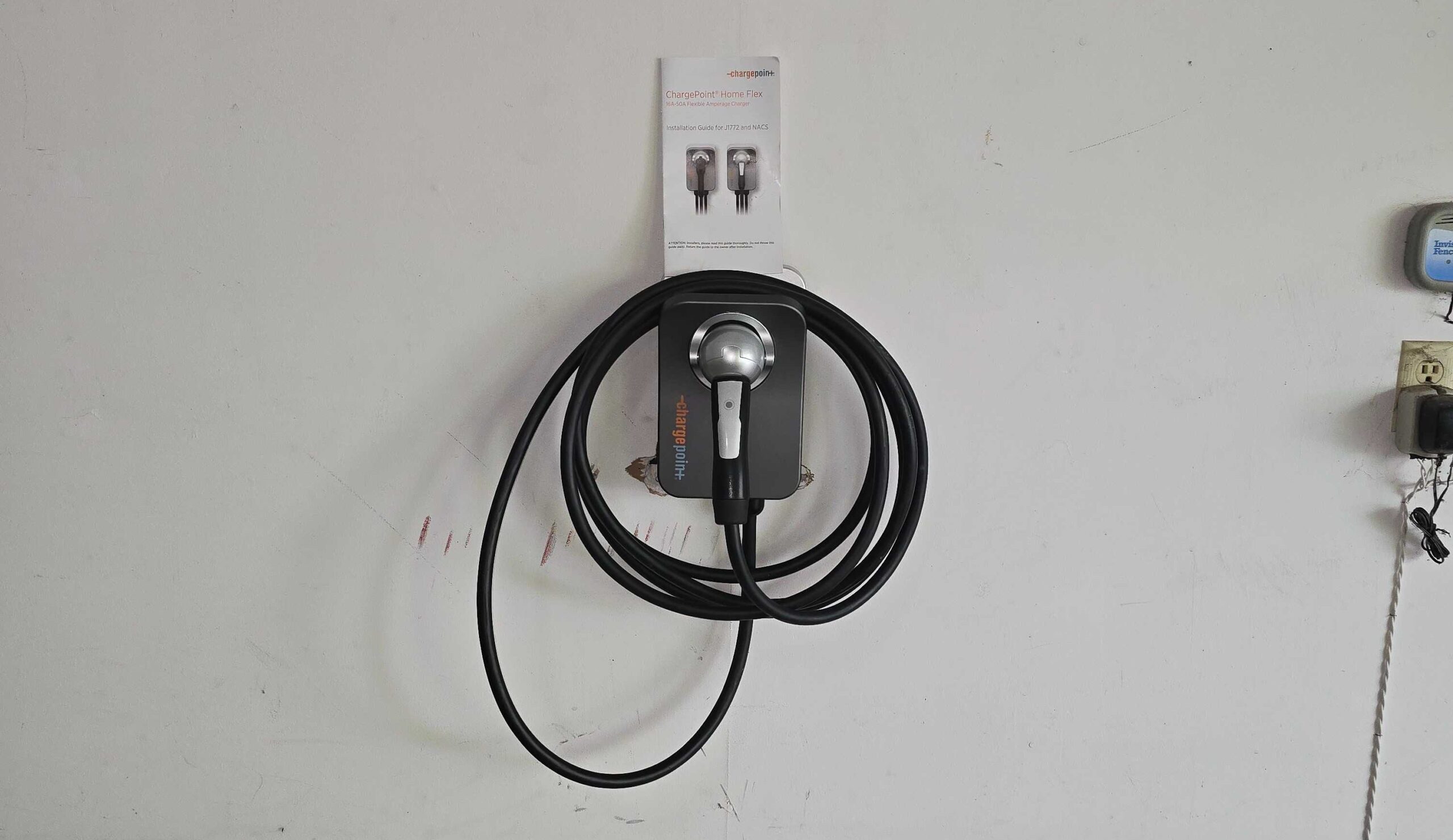 Home outdoor EV charger installation