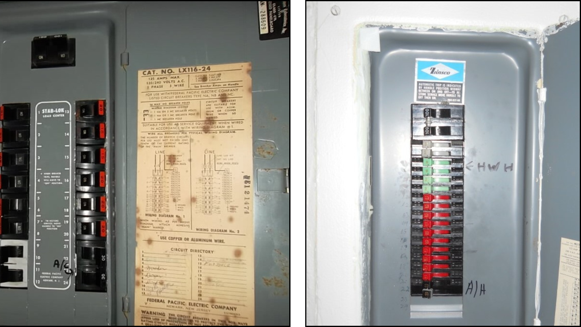 federal pacific electrical panel and zinsco electrical panel